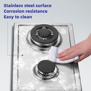 Piano Cottura a Gas Convertibile NG/LPG in Acciaio Inox da 12 Pollici con 2 Bruciatori - Product Image 4