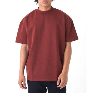 Men's Blank Oversized Premium Heavyweight Cotton Anti-shrink Casual T-Shirt High Street Style Square Collar for Custom Logo - Product Image 1