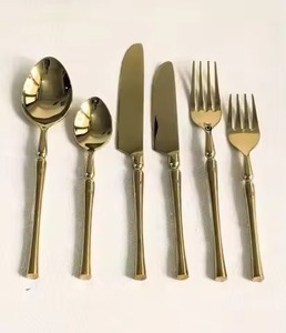 Collection d'ustensiles de table haut de gamme en acier inoxydable, cuillère, fourchette, couteau pour restaurants et hôtels - Product Image 1