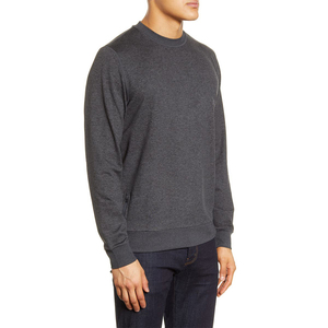 Sudadera de Cuello Redondo para Hombre, Color Gris Oscuro Sólido, Tejido de Algodón, Estilo Casual, Corte Regular, para Otoño - Product Image 1