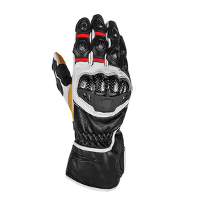 Gants de moto OEM avec logo, en cuir de vachette perforé, rembourrage en caoutchouc, design des doigts, pour la conduite, protection pour les sports de plein air - Product Image 5