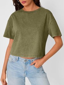 Trendy Queen - Camisetas Cortas de Manga Corta para Mujer, Estilo Acid Wash, Ropa Casual de Verano, Sexy y Cómoda, 2027, Camisetas Holgadas y Suaves para Entrenamiento - Product Image 6