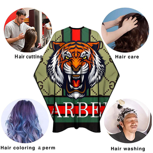 Capa de Barbero Profesional Personalizada, con Cierre de Botones, Resistente al Agua, Diseño Impreso en Poliéster, para Peluquería - Product Image 5