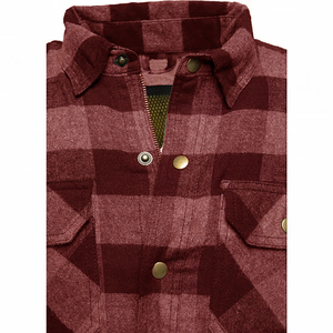Veste en flanelle de protection pour homme, marque privée, épaisse, style motard - Product Image 3