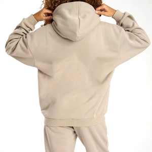 New Winter <b>Thick</b> Breathable Loose Fit Cotton Heavy <b>Fleece</b> Embroidery Digital Printing Custom Printed Drop Shoulder Hoodie Unisex - Product Image 2