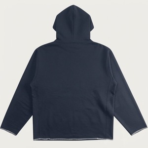 เสื้อฮู้ดดี้วินเทจฟอกสีสไตล์สโตนวอช ผ้าฝ้าย 100% สำหรับฤดูใบไม้ร่วง ขอบดิบ สไตล์สตรีทแวร์ สำหรับผู้ชาย - Product Image 5