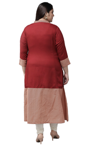 Kurta de Algodón Cambray con Estampado Zig Zag, Estilo Casual, Étnico y Tradicional, de Secado Rápido y Protección Solar para Mujer, Venta al Por Mayor - Product Image 2