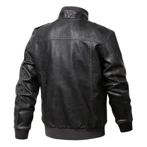 Veste en cuir de haute qualité pour hommes, style urbain, couleur personnalisable, 100 % cuir, modèle 2026, en vente - Product Image 4