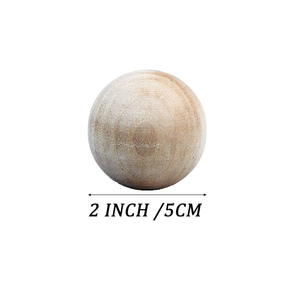 25mm Natural Wood Beads Half-hole Beads Products DIY Accessories Wooden Wall Signs - Product Image 5