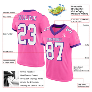Camiseta de Fútbol de México a Bajo Precio, Rosa, Blanca y Morada, Malla Transpirable, Auténtica, Económica, de Alta Calidad - Product Image 4
