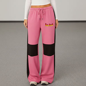 Nouveauté 2026 – Pantalon de jogging pour femme en polyester/coton de haute qualité, coupe droite, avec logo imprimé DTF personnalisé - Product Image 1