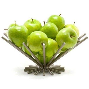 <b>High</b> Quality Hand Textured Stainless Steel & Brass Fruit Bowl Metal Decorative Fruit Bowl For <b>Kitchen</b> Counter <b>Table</b> Centerpiece - Product Image 4