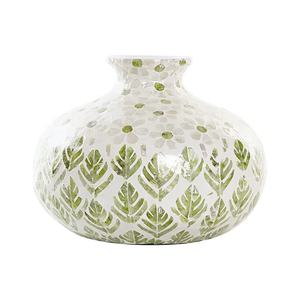 HNH Craft Factory-Jarrón moderno para decoración del hogar, jarrón con incrustaciones de concha de nácar real en bambú para decoración de mesa, OEM - Product Image 2