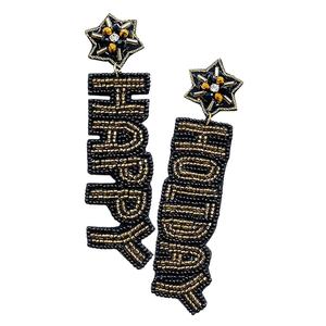 Pendientes bordados con cuentas a la moda, joyería de vacaciones, pendientes bordados festivos, se aceptan pendientes bordados con logotipo de diseño personalizado - Product Image 1