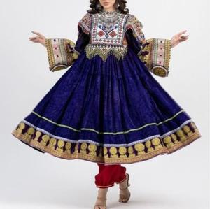 Ensemble de robes traditionnelles afghanes pour femmes, style Pathani Pashtun, vintage, élégant, pour fêtes et mariages, respirant, modèle afghan, vente chaude - Product Image 5