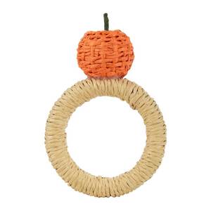 APALMA Handmade Woven Napkin Rings Lobster Fish Seafood Design <b>Table</b> Decoration Red Blue Natural Color Traditional Style - Product Image 2