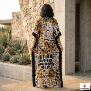 Women Printed <b>Kaftan</b> Dress Lightweight Beach Wear Loose Fit <b>Summer</b> Fabric Island Vacation Bulk Manufacturing Supply - Product Image 2