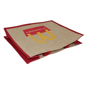 Sacs promotionnels personnalisés en jute laminé PP avec poignée en corde rembourrée, idéaux pour les cadeaux et les promotions, avec impression de logo OEM - Product Image 5
