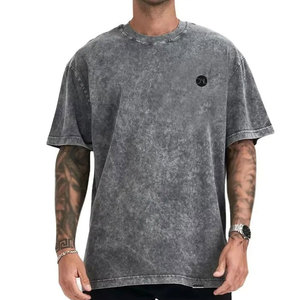 เสื้อยืดพรีเมียมแบบฟอกสีสำหรับผู้ชาย สไตล์โมเดิร์นสตรีท ผ้าระบายอากาศได้ดี สวมใส่สบาย เหมาะสำหรับชุดลำลองประจำวัน - Product Image 4