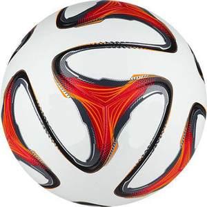 Balón de fútbol personalizado con diseño abstracto rojo y negro, duradero, de cuero PU, para entrenamiento y partidos, tamaño oficial, suministro al por mayor. - Product Image 5