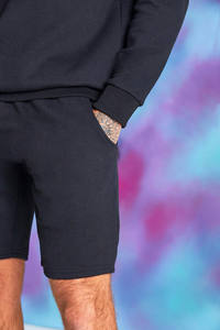 ชุดเสื้อยืดและกางเกงขาสั้นพิมพ์ลายตามสั่งสำหรับผู้ชาย ผ้าหนา 280gsm ชุดกีฬาแขนสั้นผ้าฝ้าย 100% กางเกงขาสั้นทรงโอเวอร์ไซส์ ชุดสองชิ้น - Product Image 4