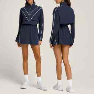 Speed Enhanced Lightweight Stretch Breathable Sleek Modern Agile Soft Comfortable Dynamic <b>Skirt</b> Top Women Tennis Uniform - Product Image 5