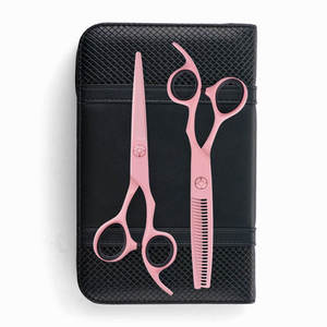 Juego de Tijeras de Peluquería Rosadas para Adelgazar y Cortar el Cabello, Acero Inoxidable Duradero, Cuchillas de Precisión Afiladas, Ideales para Uso Profesional en Salón - Product Image 6