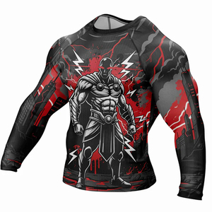 Camisetas de Compresión para Gimnasio, Manga Larga, Rashguard Personalizado para BJJ, Rashguard Sublimado para Hombre, Cómodo para MMA, en Diferentes Colores - Product Image 3