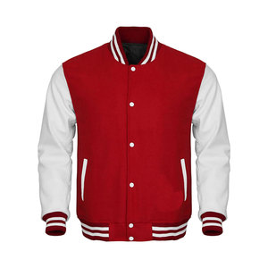 OEM Manufacturer High Quality Varsity <b>Jacket</b> Men Embroidery <b>Leather</b> Sleeves Custom Baseball Letterman <b>Jacket</b> - Product Image 3