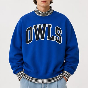 Hot Sale Men <b>Mock</b> <b>Neck</b> Sweatshirt Custom Varsity Letter New York Print Low MOQ Winter Fleece Pullover <b>Tops</b> OEM Bulk Supplier - Product Image 6