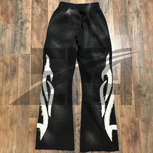 Ensemble de survêtement de luxe personnalisé, sweat à capuche oversize et pantalon de jogging unisexe, haute qualité, cordon de serrage, en molleton bouclette 100% coton épais - Product Image 5