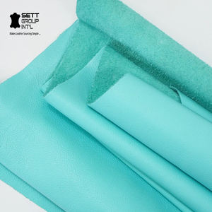 Cuir pleine fleur de vache OEM bleu ciel 1,1-1,3 mm pour la fabrication de chaussures, la décoration intérieure, les travaux de couture et le marquage du cuir, de qualité supérieure et fiable - Product Image 1