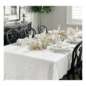 Customized 100% Cotton Round <b>Tablecloth</b> Custom Size OEM ODM Low MOQ Wholesale Direct Factory - Product Image 6