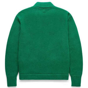 Pull personnalisé avec logo pour homme, motif jacquard, tricot à manches longues, col rond, pull en tricot d'hiver pour homme - Product Image 2