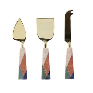 Ensemble de 4 couteaux et fourchettes à fromage en acier inoxydable doré poli de qualité supérieure, couverts élégants pour la restauration et les mariages - Product Image 5
