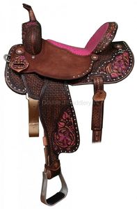 Selle d'équitation anglaise en cuir brun foncé de qualité supérieure, modèle 2026, très vendue, durable, confortable, avec arceau en bois, équipement d'équitation portable - Product Image 2