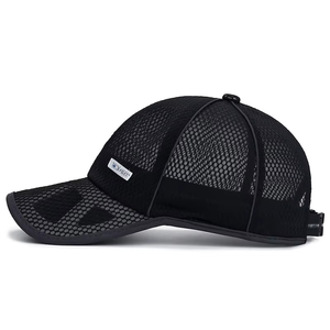 Gorra de béisbol de verano para hombre y mujer, estilo duckbill, ligera, de malla transpirable, impermeable, 100% algodón, con borde completo a cuadros. - Product Image 2