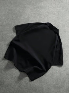 T-shirts pour hommes amples et décontractés à manches courtes en coton épais côtelé style urbain vente en gros personnalisée - Product Image 3