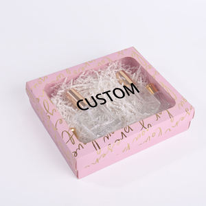 Custom Eco-Friendly Handmade Recyclable Corrugated Board Lid Base Box UV Coating Gold Foil Embossing <b>Matt</b> Lamination Clothing - Product Image 3