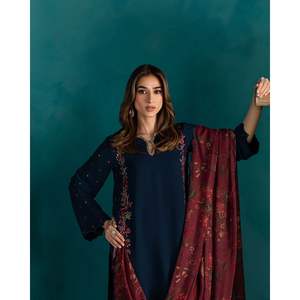 Ensemble de costume traditionnel chinois de créateur pour les fêtes avec un dupatta fantaisie - Product Image 6