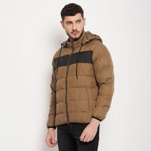 Wholesale Mens Quilted Hooded <b>Puffer</b> <b>Jacket</b> Custom Logo Winter Down Style Polyester Cotton Zip Up Hip Hop <b>Jacket</b> OEM - Product Image 5