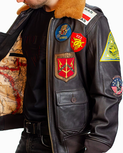 Bomber Leather <b>Jacket</b> Oem Manufacturer High Quality Chenille Embroidery Men College Custom Baseball Letterman crop - Product Image 2