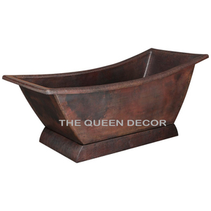 Bañera Ovalada de Cobre Metálico Elegante y Moderna, Bañera de Cobre Pulido Brillante Hecha a Mano, Económica y Asequible al por Mayor - Product Image 3