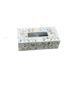 United Trade World – Nouvelle boîte à mouchoirs élégante en résine et nacre, design raffiné pour restaurants, bars et cafés - Product Image 1