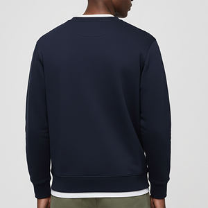 Sudadera Personalizada para Hombre, Cuello Redondo, Color Azul Marino, Corte Regular, Tejido de Algodón, Estilo Casual para Otoño, Color Sólido, Manga Larga - Product Image 6