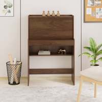 Meilleures ventes - Bureau Karmiya en érable brun WFH - Table pratique pour l'étude et l'ordinateur portable avec étagère pour la maison ou le bureau