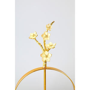 Premium Stainless Steel Tabletop Paper Towel Organizer Featuring Decorative Golden Floral Stem <b>Weighted</b> <b>Ball</b> For Table - Product Image 2