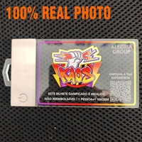 Badge VIP personnalisé, lumière LED rechargeable de qualité supérieure, réutilisable, acrylique transparent, 60x120mm, 3mm d'épaisseur, certifié, souvenir, logo, événement