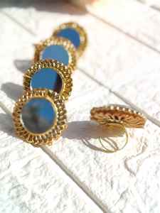 Pulsera de jazmín con espejo y anillo, combo al por mayor |   Joyería floral para bodas indias/pakistaníes de Mayun Heena, recuerdo festivo - Product Image 4