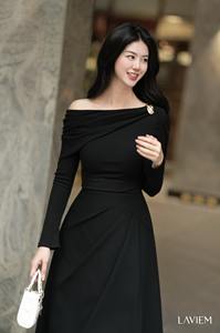 Premium Elegant Black <b>Off</b> <b>Shoulder</b> Asymmetrical Women's <b>Top</b> | Kate <b>Top</b> for Chic Evening Club Fashion | LAVIEM - Product Image 3